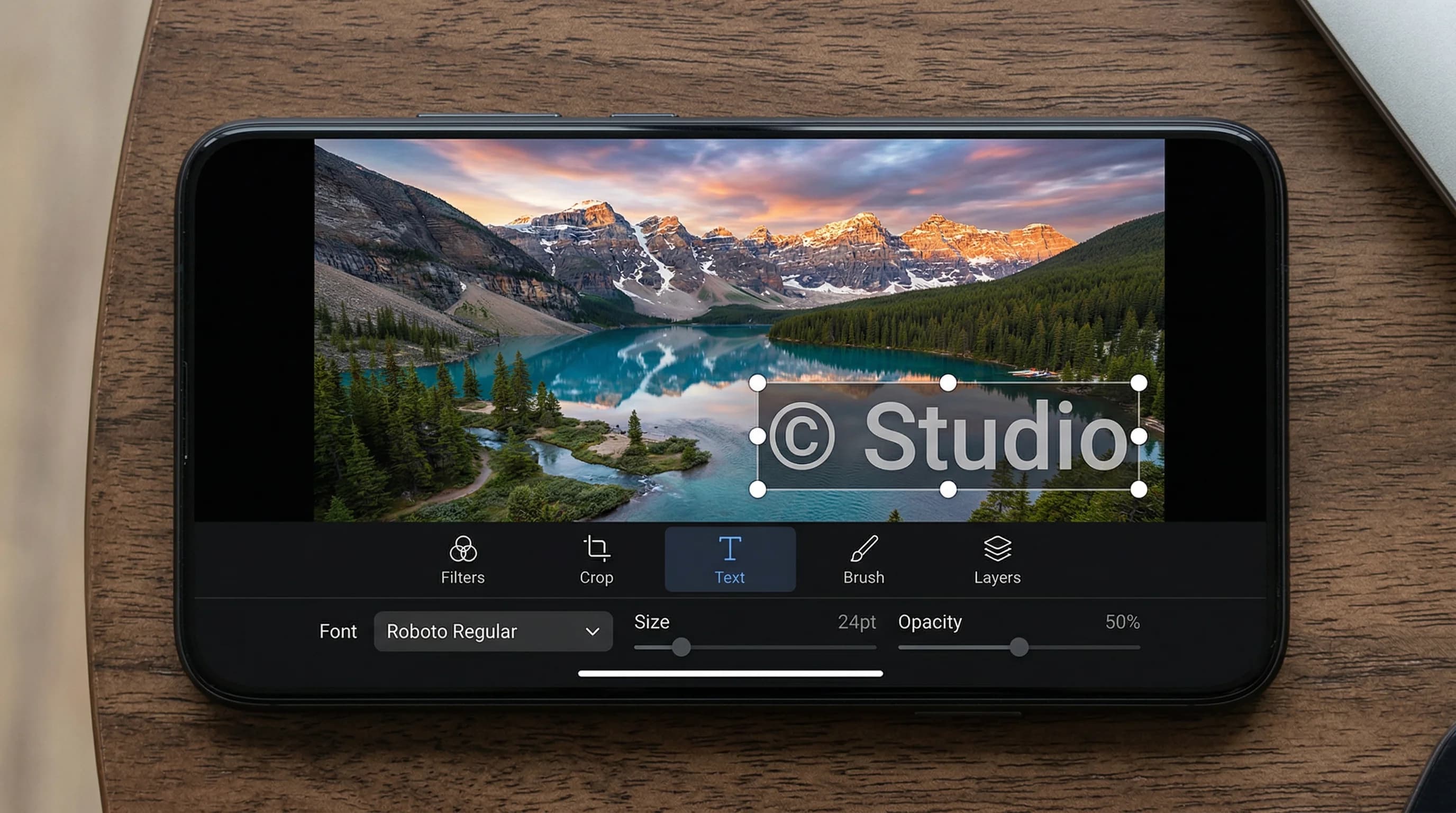 Add watermark to photos on your phone