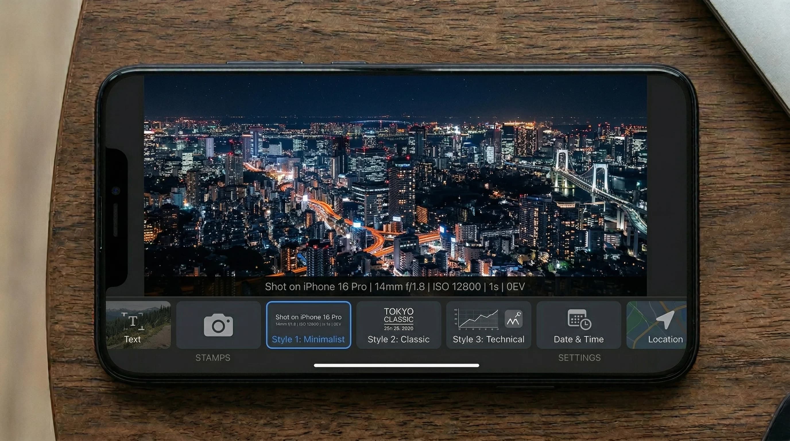 Add Shot On camera stamps to your photos